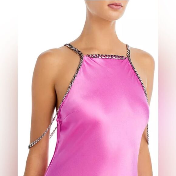L’Agence Majesty Chain Trim Gown in Pink, NWT, Size 2 - Picture 7 of 16